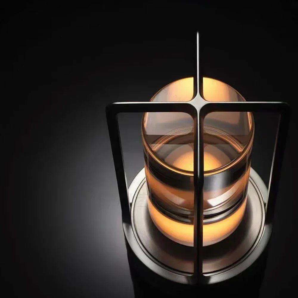 CrystalGlow - Trådlös Uppladdningsbar Kristall Bordslampa - LED Stämningsbelysning för Vardagsrum &amp; Balkong