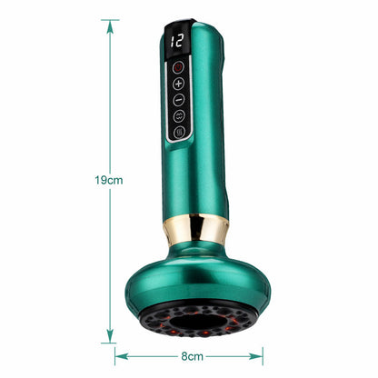 Elektrisk cup-massager – vakuum-sug gua sha med infraröd värme för anti-cellulit och kroppsnedskärningsterapi