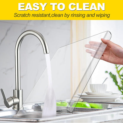 Icke halkfri transparent skärbräda med kant – Bänkskivskydd för hem- och restaurangkök