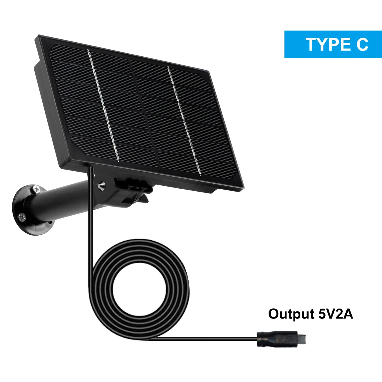 Carvallo 4W solpanel laddare för utomhusbruk | IP66 vattentät | Med USB/Typ-C/DC anslutningar & timer-funktion | För 6×18650 batterier (ingår inte)