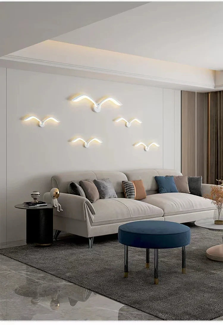 SkyGlow - Modern Måsvägglampa
