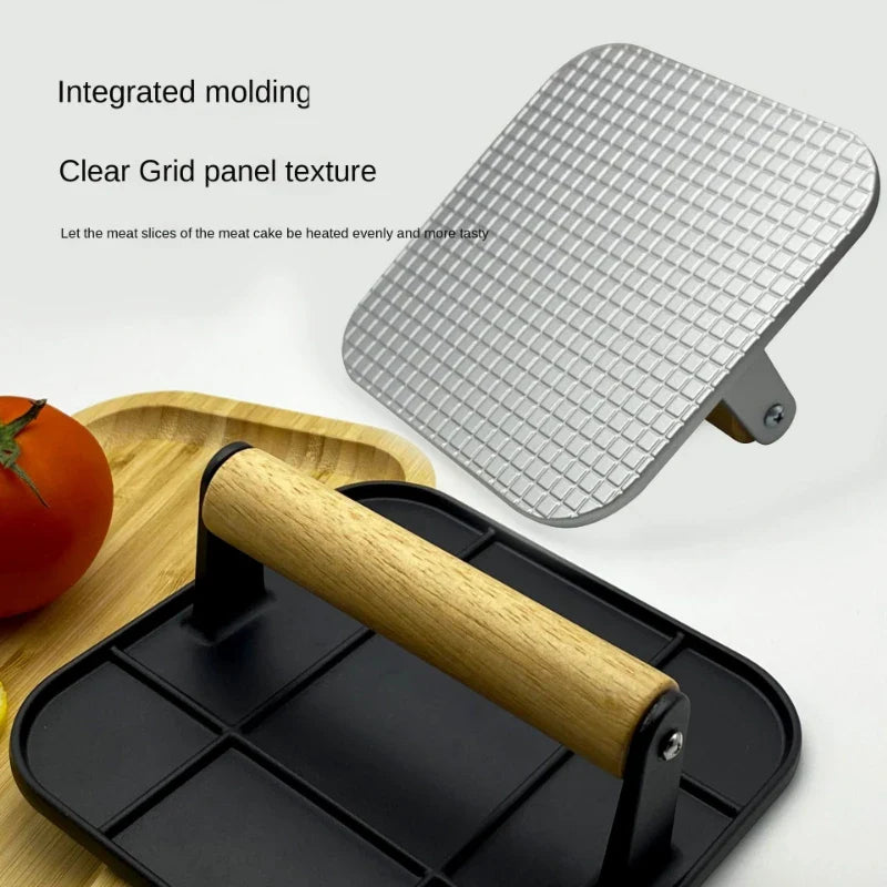 Carvallo GrillForm Pro | Aluminiumgjutning med träskaft | Rund & Fyrkant | Non-stick | För BBQ & Kök