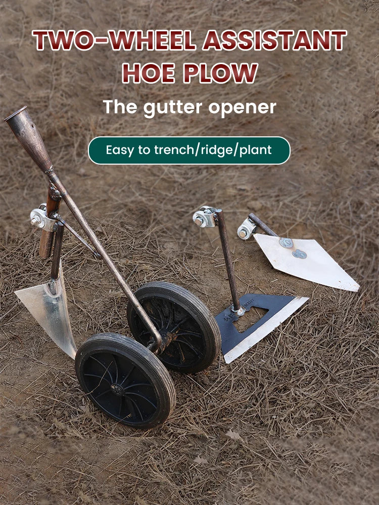 Carvallo TerraRex Duo | Handgjord av manganstål | För ogräsrensning & jords uppluckring | Utan handtag