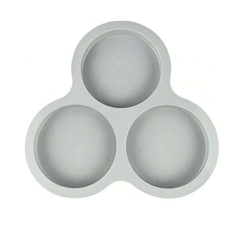 Carvallo Silikonbakform för varmluftsfritös | 3-delad rund form | Non-stick muffins- och hamburgarbrödform | Baktillbehör för DIY bakning