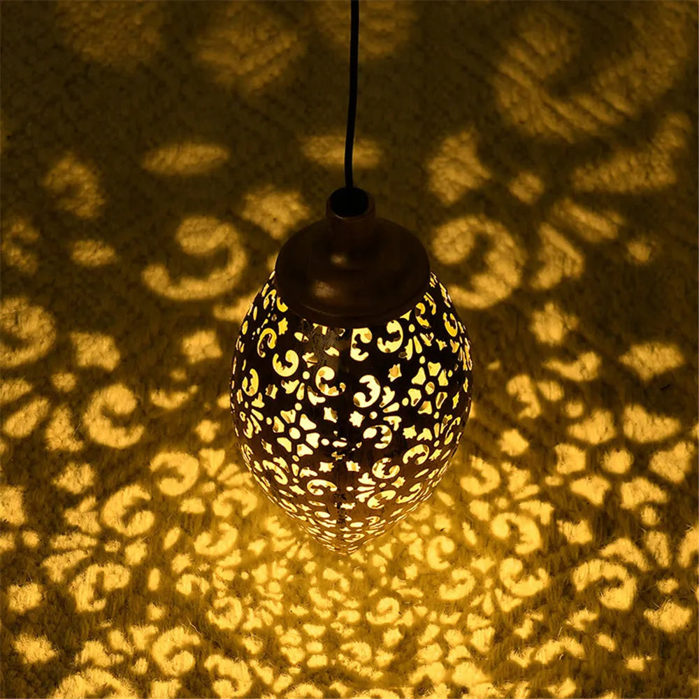 Carvallo SolArt Solär Trädgårdslampa Droppform | Vattentät & Projektionseffekt | Metall | För Balkong, Terrass & Utomhusområde