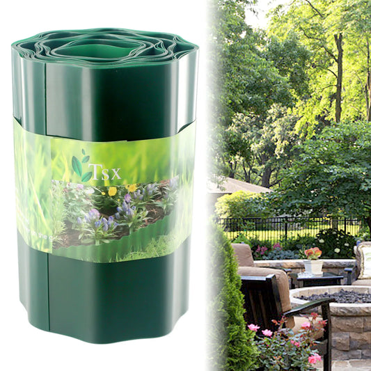 Carvallo Gräskant Flexibel 9 m | Elastisk Rabattering | Väderbeständig & Grön