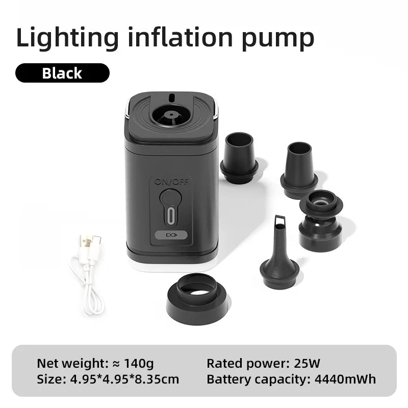Carvallo Luftpump AeroBlow Mini | Elektrisk & USB-laddningsbar | Bärbar & Trådlös | För luftmadrasser & vakuumpåsar