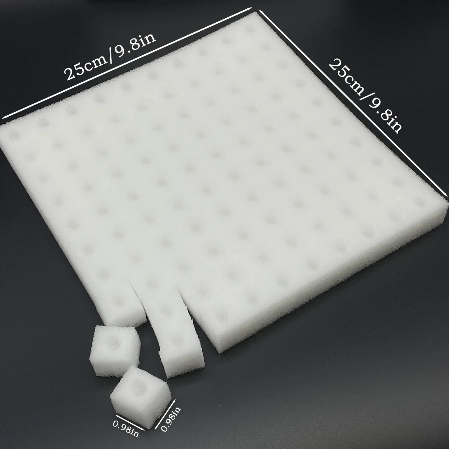 Carvallo Anzuchtsvampmatta | 100 Såhål | För hydroponik & grodd | Vattenabsorberande & rotfrämjande | 25 × 25 cm