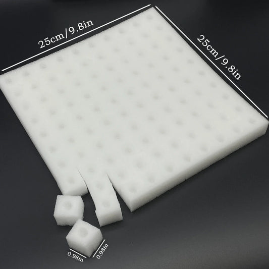 Carvallo Anzuchtsvampmatta | 100 Såhål | För hydroponik & grodd | Vattenabsorberande & rotfrämjande | 25 × 25 cm