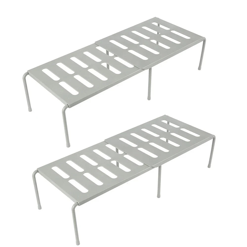 Carvallo Utdragbart Köksregal | Stapelbart & Skjutbart Ordning System | Platsbesparande & Utan Montering | För Porslin & Kryddor