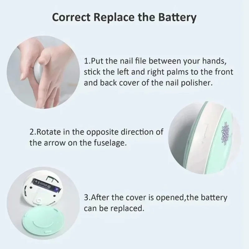 Carvallo BabyCare Elektrisk Baby-Nagelklippare | Skonsam Nagelpolerare för spädbarn & barn | Säker & ljudlös | För nyfödda & småbarn