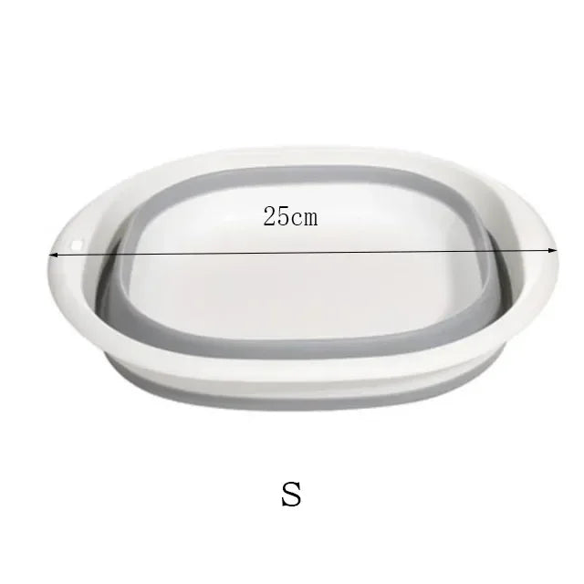 Carvallo Fällbar Tvättskål i plast | 38 cm Diameter | Platsbesparande & bärbar | För bad, kök, baby & utomhus
