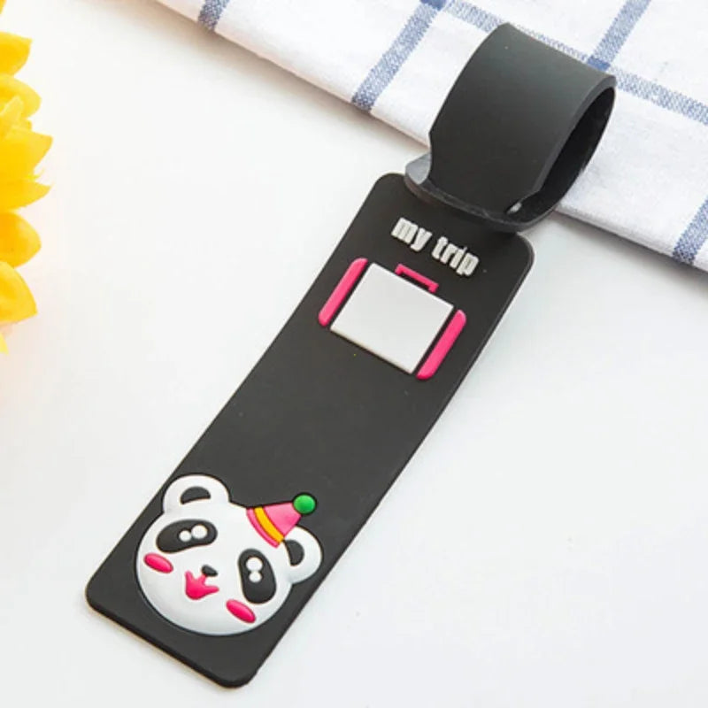 Carvallo Koffertag av silikon med djurmotiv | Adressetikett för resor och bagage | Boardingtag för väskor och resväskor