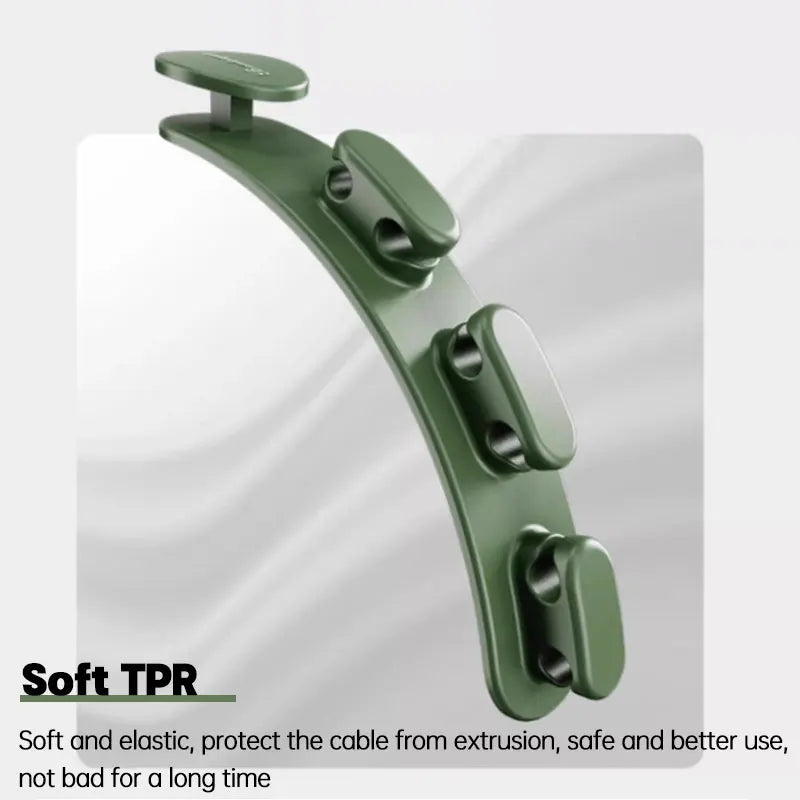 Carvallo ClipLine Set Självhäftande Kabelklipp | Kabelhantering för skrivbord, kontor & hem