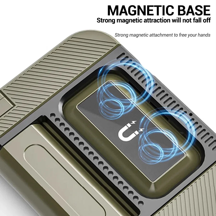 Carvallo Solaris Pro | Superljus & Fällbar | Magnetisk & Uppladdningsbar | Solar- & USB-drift