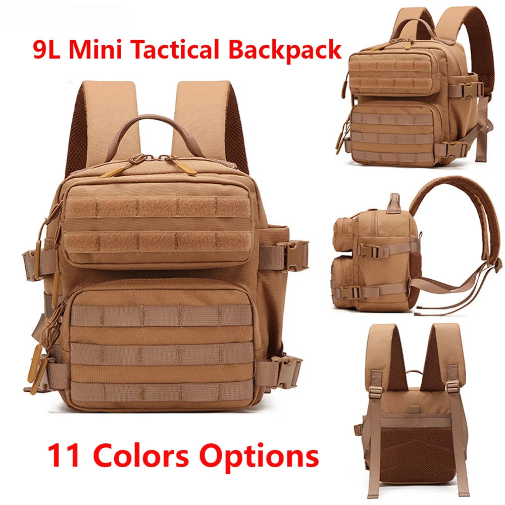 Carvallo Mini-ryggsäck 9L | MOLLE-utomhusryggsäck | Kompakt &amp; Hållbar | För vandring, camping &amp; EDC
