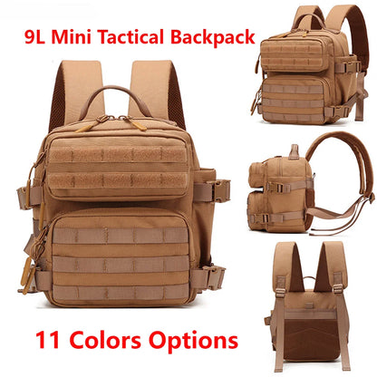 Carvallo Mini-ryggsäck 9L | MOLLE-utomhusryggsäck | Kompakt &amp; Hållbar | För vandring, camping &amp; EDC