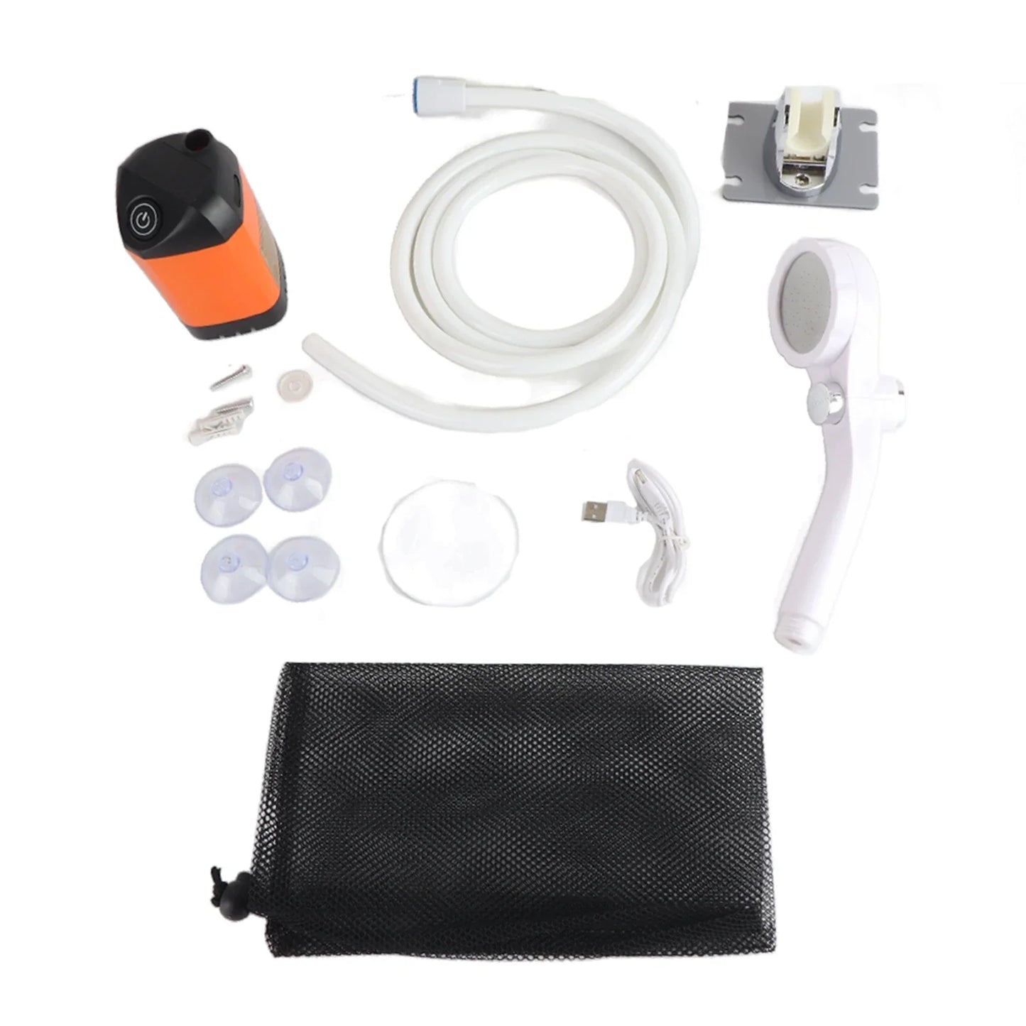 Carvallo Camping Duschbär | Elektrisk Utomhus Dusch med Pump | IPX7 Vattentät | 4800mAh Batteri | För Camping, Vandring & Resor