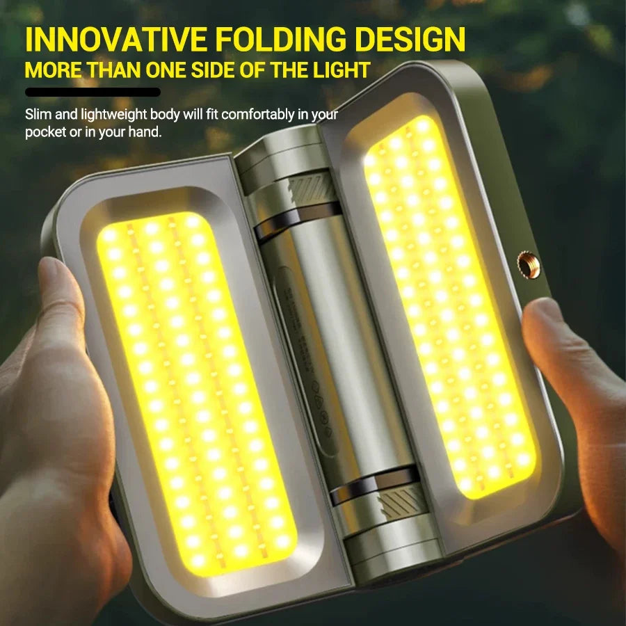 Carvallo Solaris Pro | Superljus & Fällbar | Magnetisk & Uppladdningsbar | Solar- & USB-drift