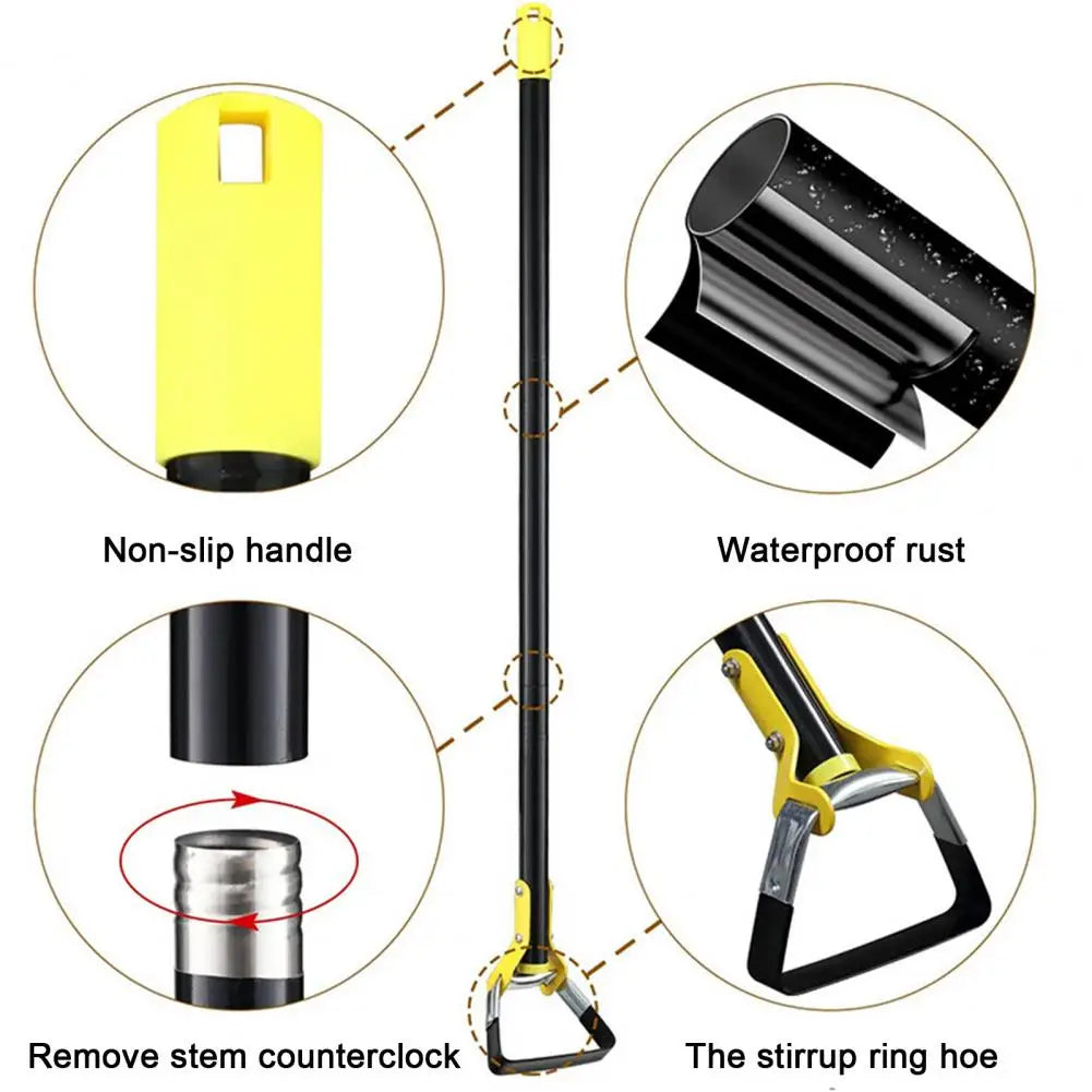 Carvallo Ogräs Hacka teleskopisk | 160 cm rostfritt stål | Rostfri & matt borstad | Delbar & ergonomisk
