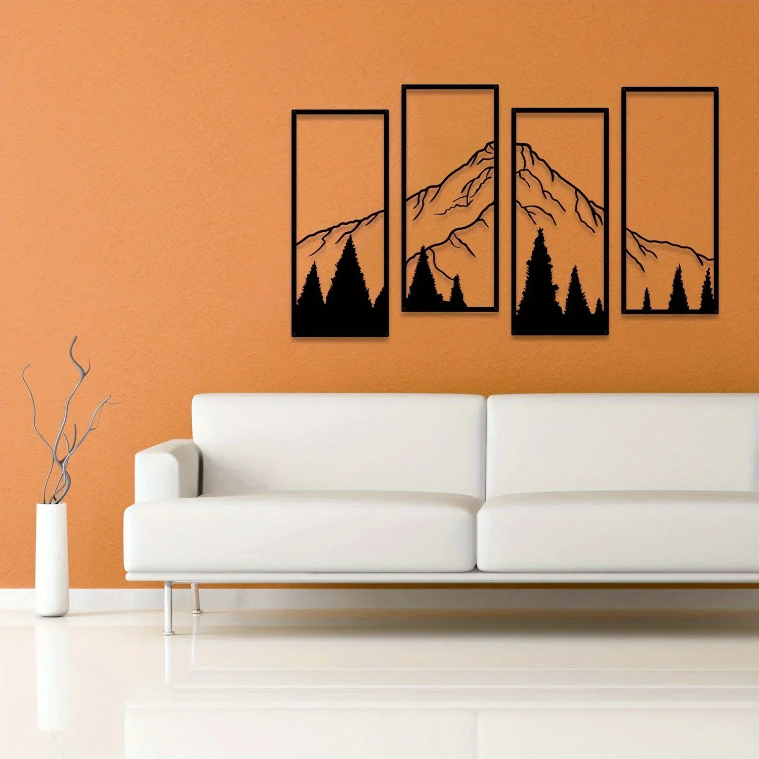Majestic Mountains Väggdekoration – Fyra-delars Konstset