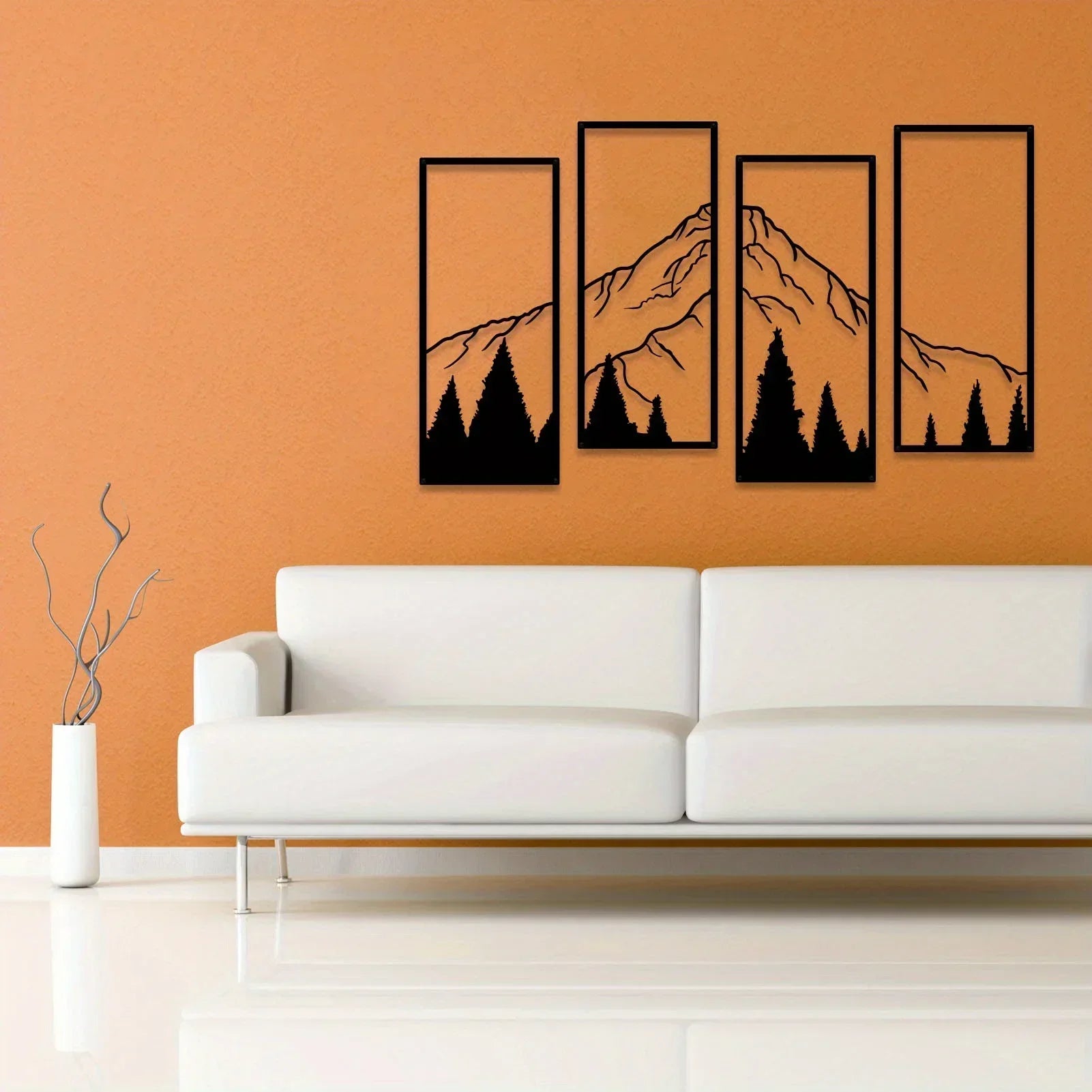 Majestic Mountains Väggdekoration – Fyra-delars Konstset