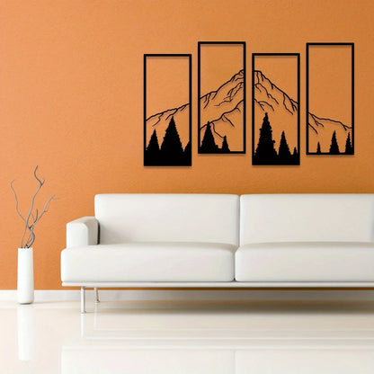 Majestic Mountains Väggdekoration – Fyra-delars Konstset