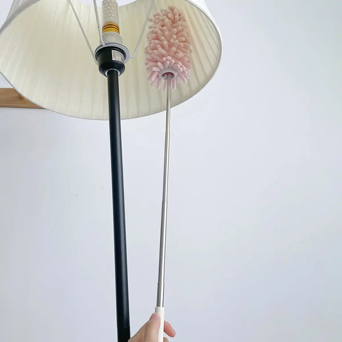 Carvallo Teleskop-dammsugare | Förlängbar till 80 cm | Mikrofiber-chenille & rostfritt stång – För tak, möbler & hörn