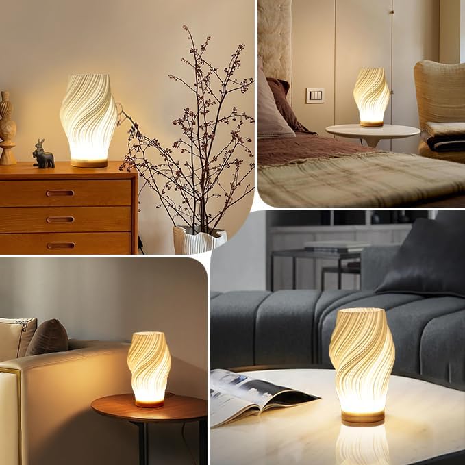 Lumora Serene Wavecrest Lampa - Modern Dimmbar Vågformad LED Ljuskälla för Elegant Heminredning
