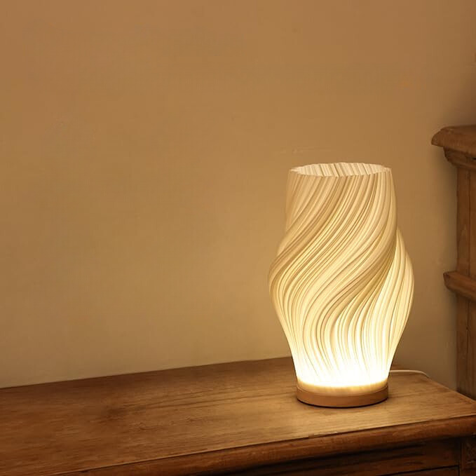 Lumora Serene Wavecrest Lampa - Modern Dimmbar Vågformad LED Ljuskälla för Elegant Heminredning
