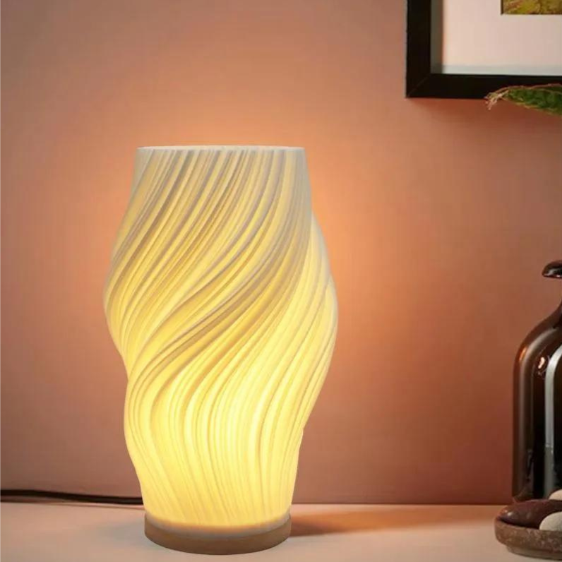 Lumora Serene Wavecrest Lampa - Modern Dimmbar Vågformad LED Ljuskälla för Elegant Heminredning