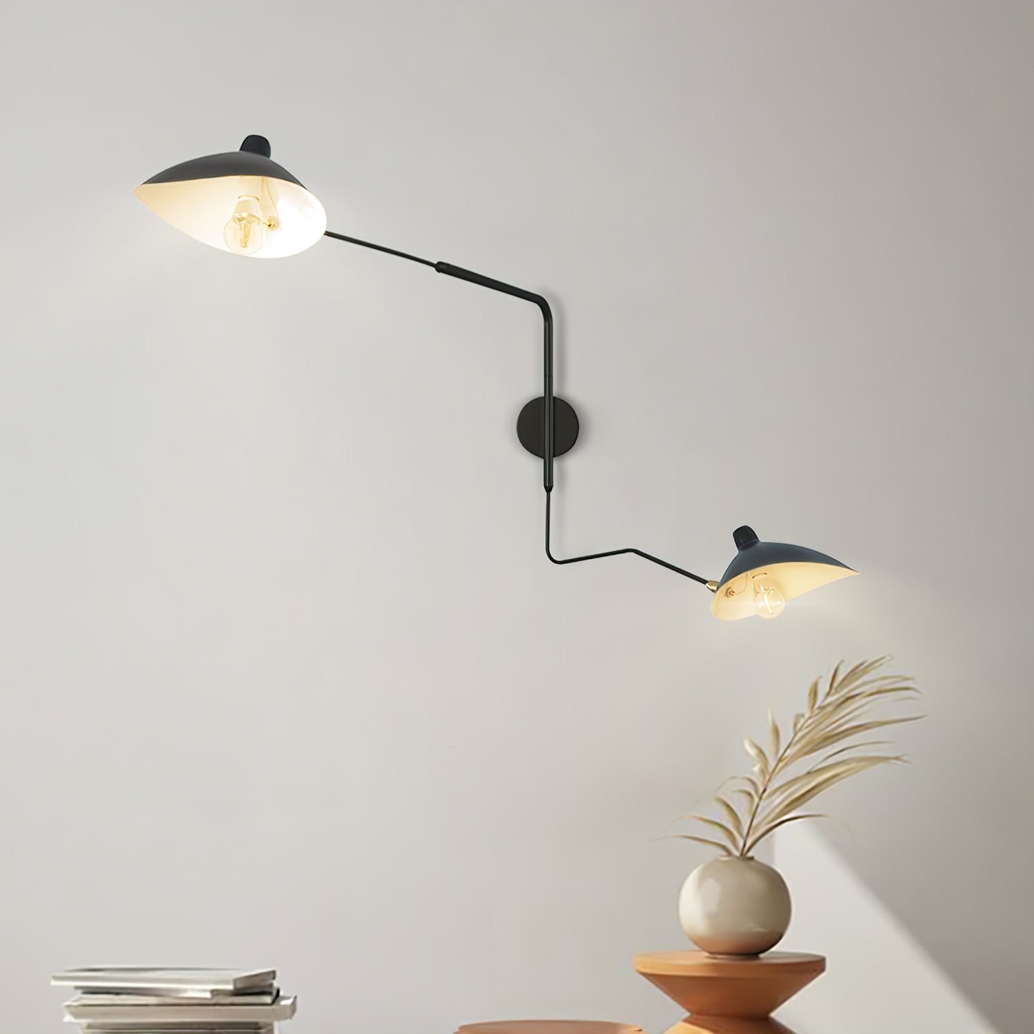 Äkta Serge Mouille Vägglampa – Designer Minimalistisk Sconce
