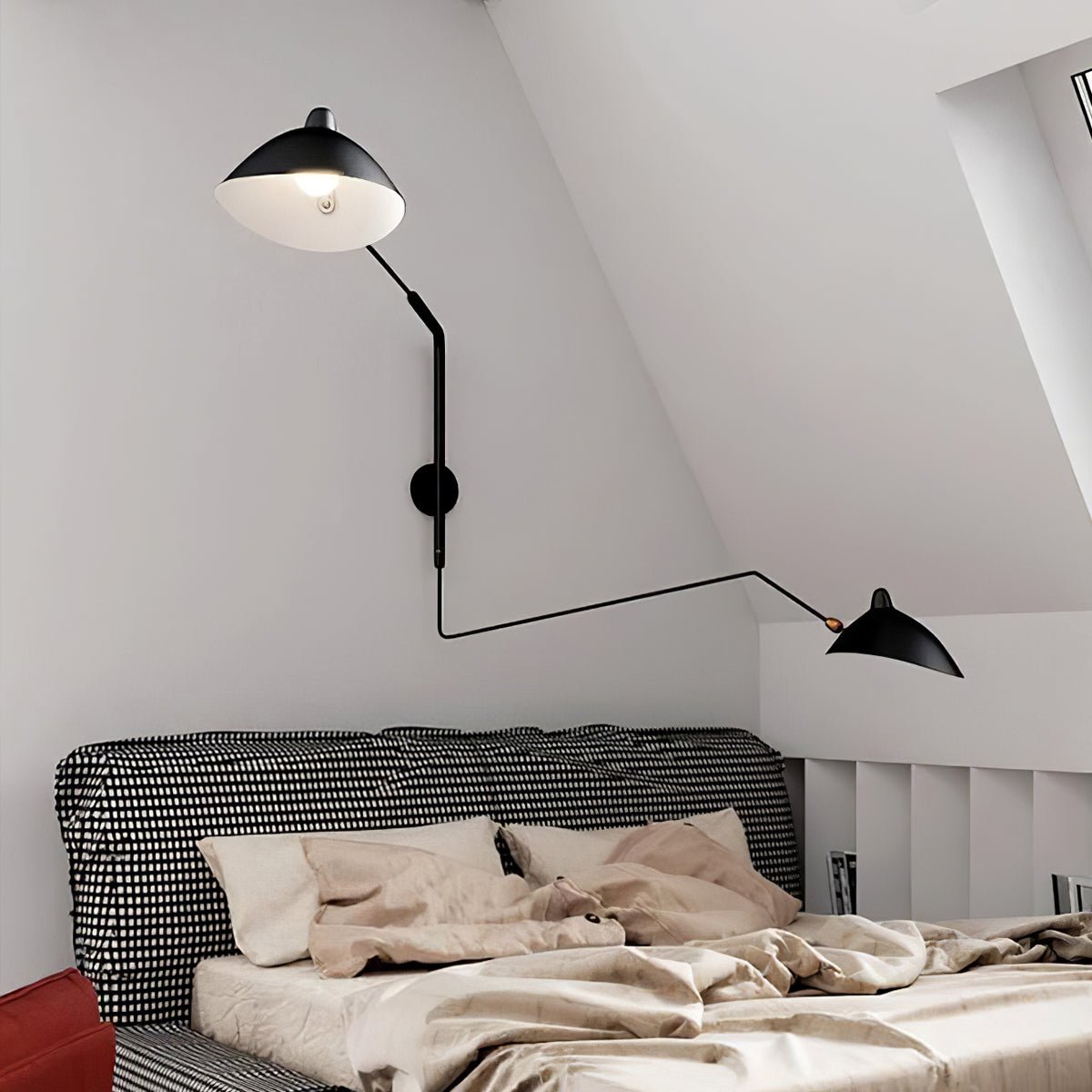 Äkta Serge Mouille Vägglampa – Designer Minimalistisk Sconce