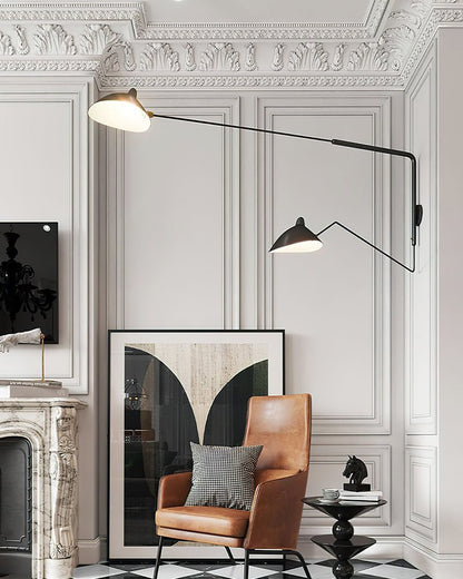 Äkta Serge Mouille Vägglampa – Designer Minimalistisk Sconce
