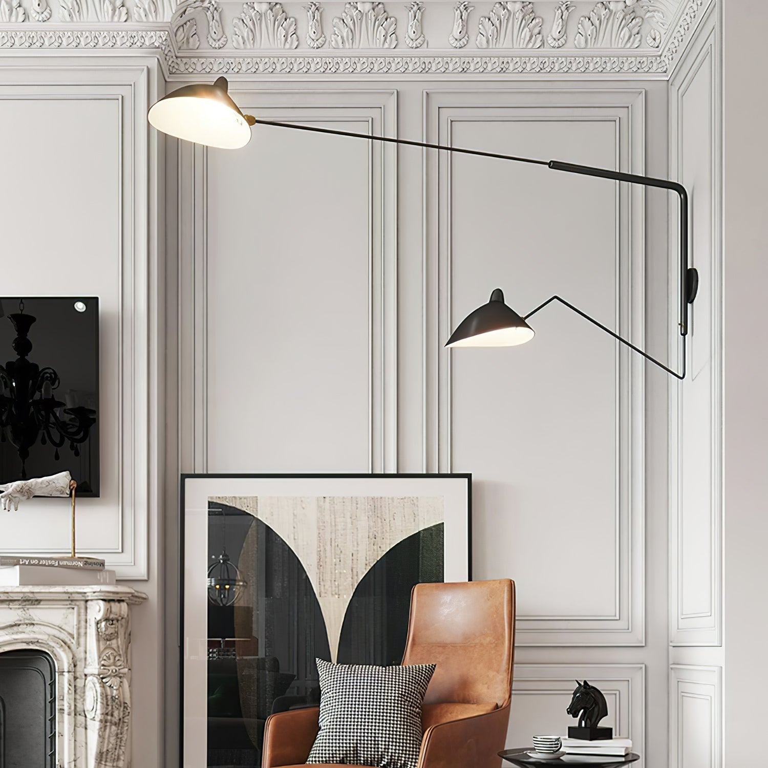 Äkta Serge Mouille Vägglampa – Designer Minimalistisk Sconce