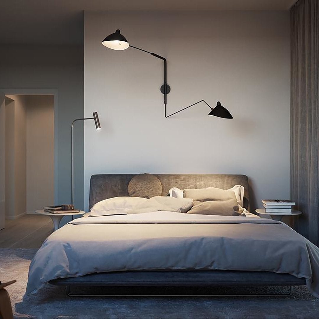 Äkta Serge Mouille Vägglampa – Designer Minimalistisk Sconce