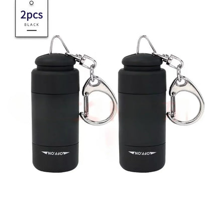 Carvallo Mini LED fackla med nyckelring | USB-laddning | Vattentät &amp; Ultralätt | 5,2 × 2,1 cm