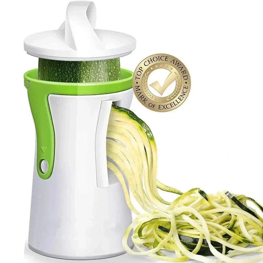 Carvallo Spiral Cutter | For Vegetables & Cheese | Manual & Compact | Stainless Steel & BPA-free Plastic