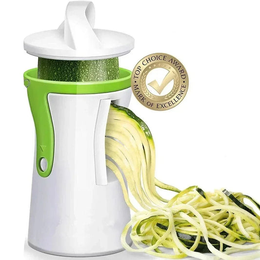 Carvallo Spiral Cutter | For Vegetables & Cheese | Manual & Compact | Stainless Steel & BPA-free Plastic