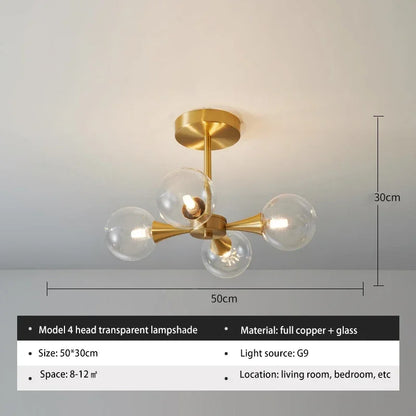 Lunavoire Sphere | LED-taklampa med glaskula för vardagsrum och sovrum