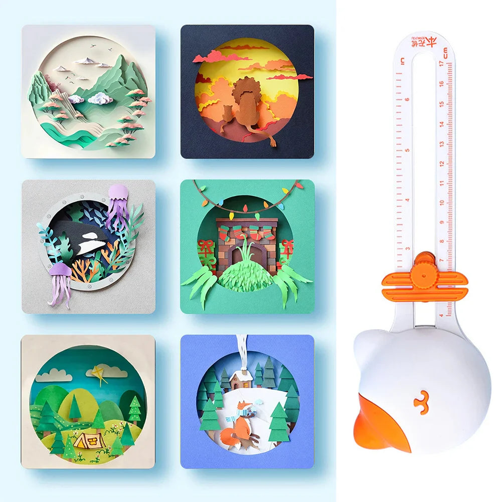 Carvallo CircleCat Circle-Cutting Tool Cat | 360° Rotating Circular Cutter | For Paper & Photos | 10–32 cm Diameter