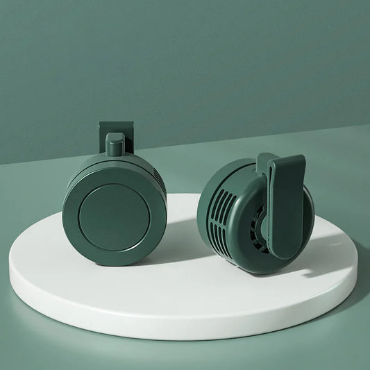 Carvallo Mini Fläkt | USB-Uppladdningsbar & Låg ljudnivå | Utan rotorblad | För att klämma fast på skjorta, bälte eller hals