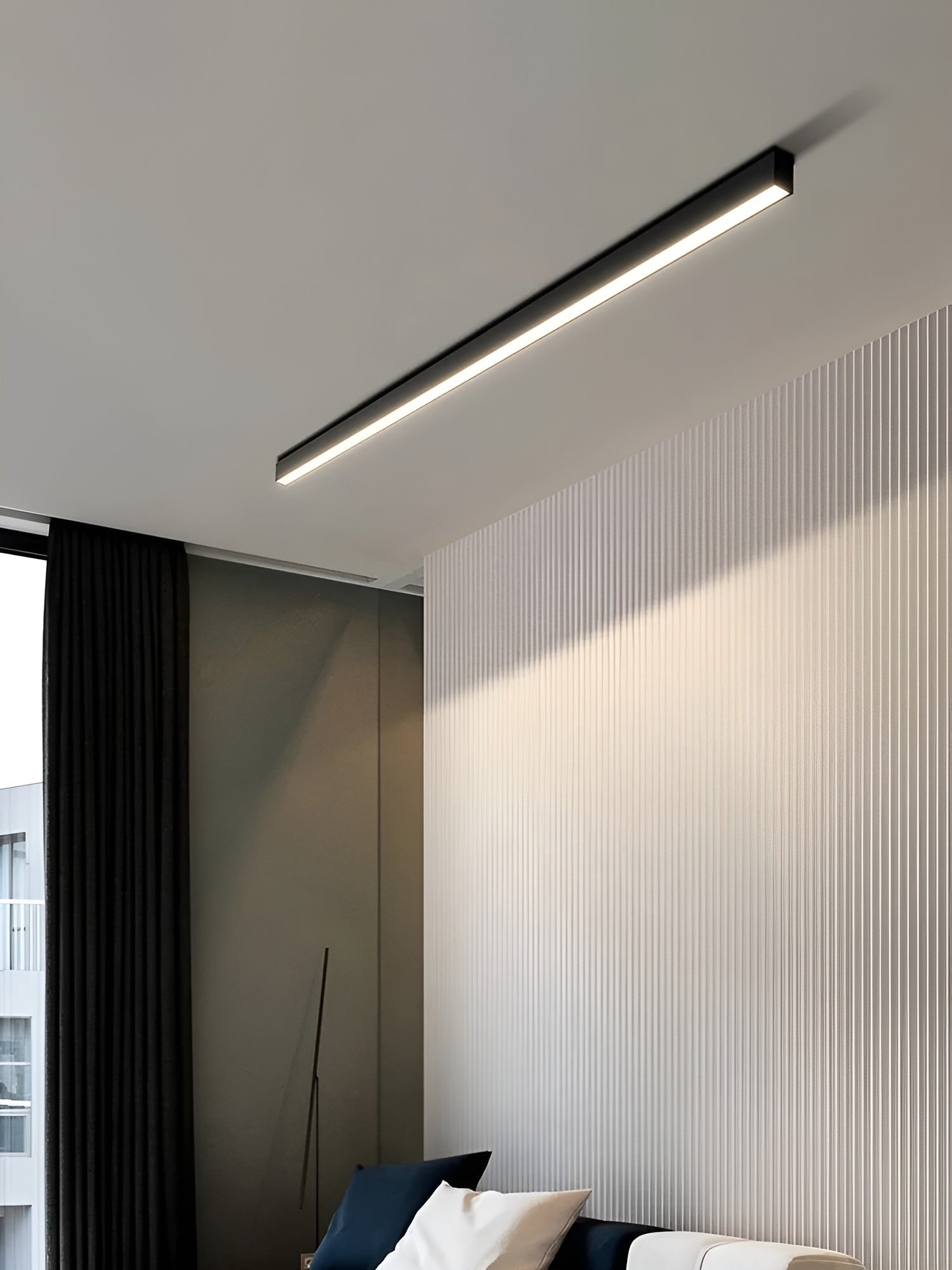 LED-taklampa – Modern Mjukt, Varmt Ljus för Mysiga Vardagsrum