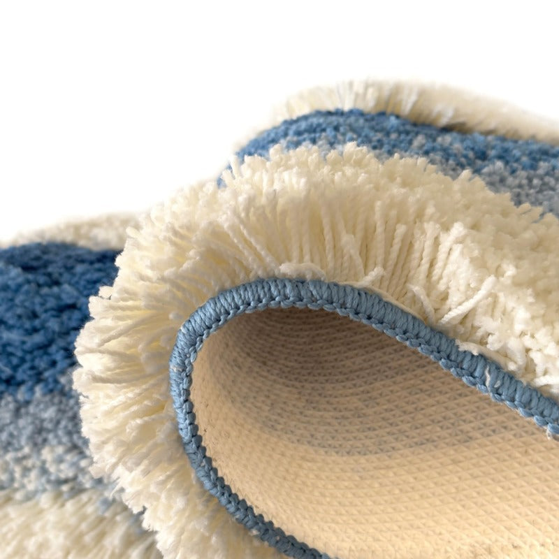 Aesthetic Wave Tufted Rug – Havsinspirerad Mjuk &amp; Halkfri Matta