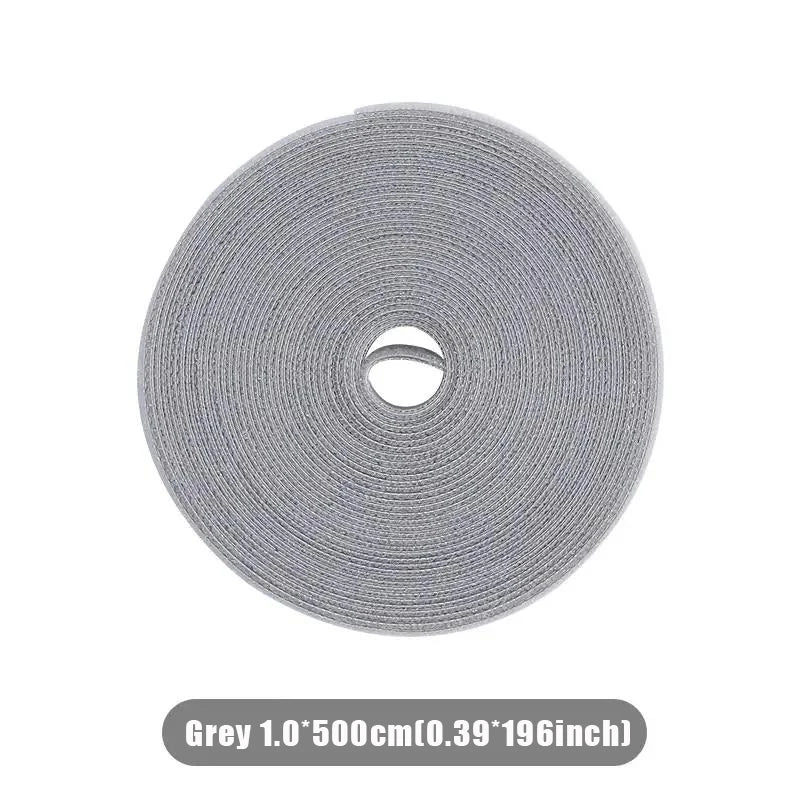 Carvallo Velcro-kabelbindare rulle | 5 m kan skäras | Återanvändbar & starkt klibbig | För kablar, ledningar & organisation