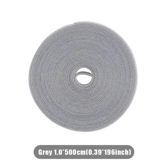 Carvallo Velcro-kabelbindare rulle | 5 m kan skäras | Återanvändbar & starkt klibbig | För kablar, ledningar & organisation