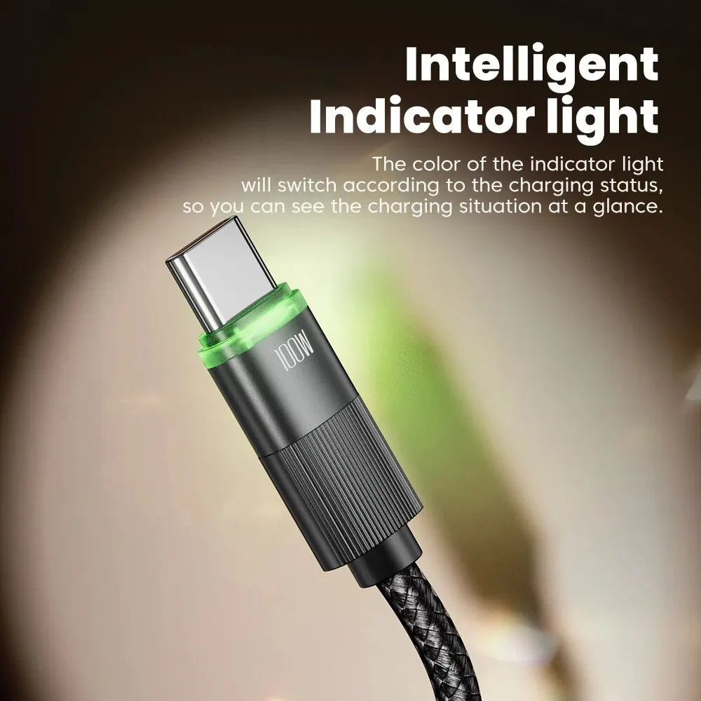 Carvallo-C på Carvallo-C Kabel Voltavo| 100W Snabbladdning | Spiral kabel med LED-display | 1,8 m Deformbar