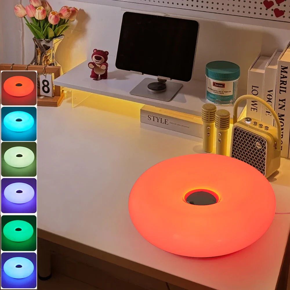 USB Bordslampa med Touch Control och RGB Färgväxling – Dimbar Säng- eller Skrivbordslampa för Sovrum och Vardagsrum