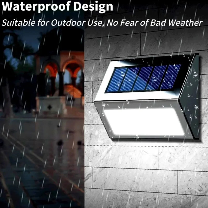 Carvallo Solar Steplight Rostfritt Stål | 3 LEDs | IP45 Vattentät | Miljövänlig & Korrosionsbeständig | För Trädgård, Staket & Vägg