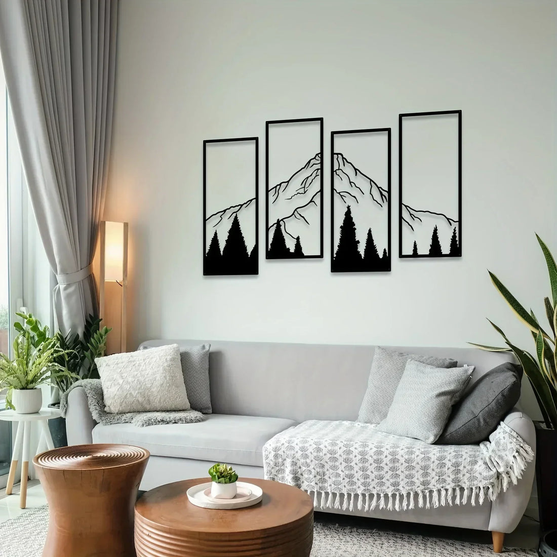 Majestic Mountains Väggdekoration – Fyra-delars Konstset